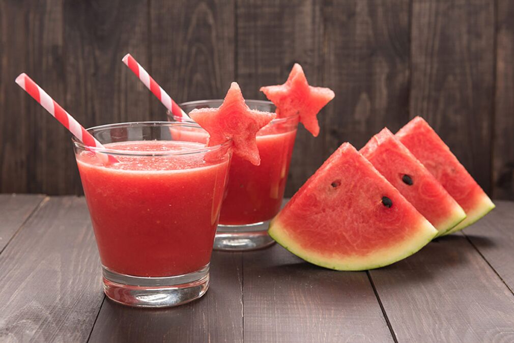Fresh watermelon with slices of watermelon - delicious food for weight loss