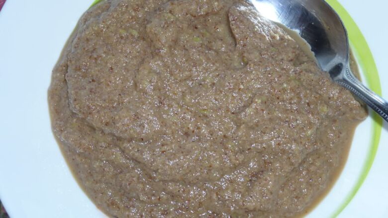 slimming porridge with flax seeds